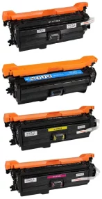 Pack de 4 toners compatibles HP CF330X + CF331A + CF332A + CF333A – 654X / 654A – 4 couleurs