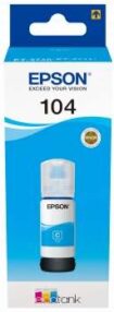 Bouteille d’encre d’origine Epson 104 / C13T00P240 – Cyan