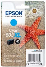 Cartouche d’origine Epson 603XL / C13T03A24010 (série étoile de mer) – Cyan