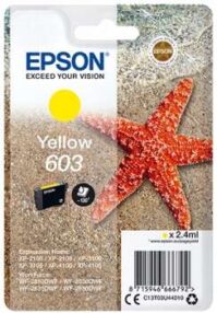 Cartouche d’origine Epson 603 / C13T03U44010 (série étoile de mer) – Jaune