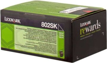 Toner d’origine Lexmark 802SK / 80C2SK0 / 80C2SKE – Noir
