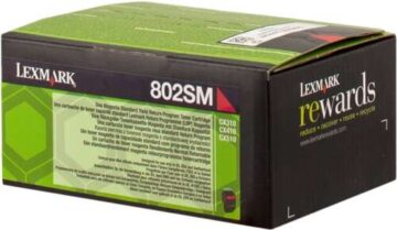 Toner d’origine Lexmark 802SM / 80C2SM0 / 80C2SME – Magenta