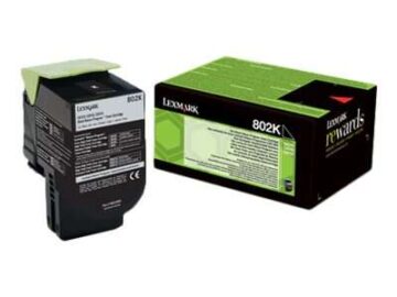 Toner d’origine Lexmark 802K / 80C20C0 / 80C20CE – Noir