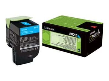Toner d’origine Lexmark 802C / 80C20C0 / 80C20CE – Cyan