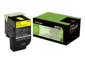 Toner d’origine Lexmark 802Y / 80C20Y0 / 80C20YE – Jaune
