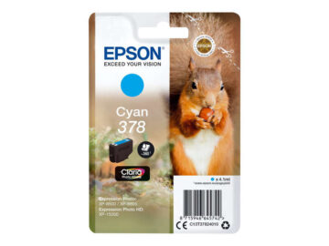 Cartouche d’origine Epson 378 / C13T37824010 (série écureuil) – Cyan