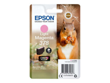 Cartouche d’origine Epson 378 / C13T37864010 (série écureuil) – Magenta claire