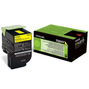 Toner d’origine Lexmark 702HY / 70C2HY0 / 70C2HYE / 70C0H40 – Jaune