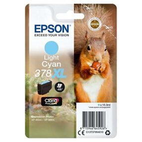 Cartouche d’origine Epson 378XL / C13T37954010 (série écureuil) – Cyan claire